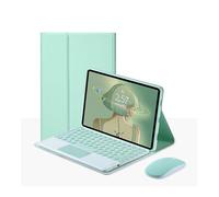 kuaijiexiaopu For Amazon Fire HD 10 2021 10.1 Pulgadas, TouchPad Funda de Teclado inalámbrico Bluetooth Keyboard Mouse for Amazon Fire HD 10 Más(Green Touchpad Mouse)