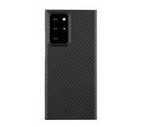 kuaijiexiaopu fubdas, Funda de teléfono de Fibra de Carbono auténtica, Ultrafina, anticaídas, Compatible con Samsung Galaxy Note 20 Ultra(Black (Big Hole),Note 20)
