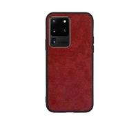 kuaijiexiaopu fubdas, Funda Trasera de Silicona PC+TPU for teléfono, de Piel de Ante Natural, Compatible con Samsung Galaxy Note 20 Ultra S21 Plus FE 5G(Rojo,Note 20 Ultra)