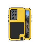 kuaijiexiaopu fubdas, Heavy Duty Metal Silicone Case Full Body Sturdy Defender Cover Compatible with Samsung Galaxy S25 Ultra 6.9 Inch(Amarillo)