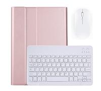 kuaijiexiaopu Funda con Teclado Desmontable retroiluminado, Funda de Cuero con Soporte for Tableta Compatible con Xiaomi Mi Pad 5 Pro de 11 Pulgadas(Rose W Mouse)