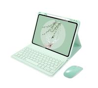 kuaijiexiaopu Funda con Teclado Desmontable retroiluminado, Funda de Cuero con Soporte for Tableta Compatible con Xiaomi Mi Pad 5 Pro de 11 Pulgadas (2021)(Green Mouse)