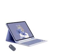 kuaijiexiaopu Funda con Teclado Desmontable y Soporte for lápiz Integrado, de Cuero PU+TPU, Compatible con Samsung Galaxy Tab S9 de 11 Pulgadas X710/X716B/X718U.(Purple+Keyboard+Mouse)