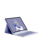 kuaijiexiaopu Funda con Teclado Desmontable y Soporte for lápiz Integrado, de Cuero PU+TPU, Compatible con Samsung Galaxy Tab S9 de 11 Pulgadas X710/X716B/X718U.(Purple+Keyboard)