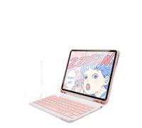 kuaijiexiaopu Funda con Teclado Desmontable y Soporte for lápiz Integrado, de Cuero PU+TPU, Compatible con Samsung Galaxy Tab S9 de 11 Pulgadas X710/X716B/X718U.(Pink+Keyboard)