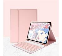 kuaijiexiaopu Funda de Cuero PU+TPU con Soporte, Ranura for bolígrafo y Cubierta de Teclado Desmontable, Compatible con Samsung Galaxy Tab S9 Plus de 12,4 Pulgadas.(Pink+Keyboard)