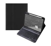 kuaijiexiaopu Funda de Cuero PU+TPU con Soporte, Ranura for bolígrafo y Cubierta de Teclado Desmontable, Compatible con Huawei MatePad de 11,5 Pulgadas (2023)(Black+Keyboard)