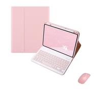 kuaijiexiaopu Funda de Cuero PU+TPU con Soporte, Ranura for bolígrafo y Cubierta de Teclado Desmontable, Compatible con Huawei MatePad Air de 11,5 Pulgadas (2023)(Pink+Keyboard+Mouse)