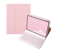 kuaijiexiaopu Funda de Cuero PU+TPU con Soporte, Ranura for bolígrafo y Cubierta de Teclado Desmontable, Compatible con Huawei MatePad Pro de 11 Pulgadas (2024)(Pink+Keyboard)