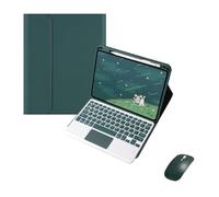 kuaijiexiaopu Funda de Cuero PU+TPU con Soporte, Ranura for bolígrafo y Cubierta de Teclado Desmontable, Compatible con Huawei MatePad Air de 11,5 Pulgadas (2023)(Dark Green+Touch Keyboard+Mouse)