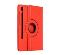 kuaijiexiaopu Funda de Piel con Textura de Lichi, con Soporte Giratorio de 360 Grados, Compatible con Samsung Galaxy Tab S7 11 SM-T870/T875(Rojo)