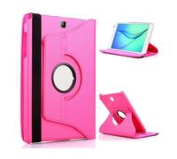 kuaijiexiaopu Funda de Piel sintética con Textura de Lichi y rotación de 360 Grados, Compatible con Samsung Galaxy Tab E de 9,6 Pulgadas (SM-T560 y SM-T561)(Rose Red)