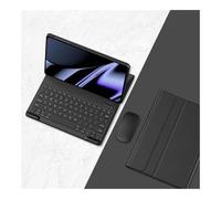 kuaijiexiaopu Funda de Teclado Desmontable, Funda de Cuero PU+TPU con Soporte Compatible con Xiaomi Pad 6/6 Pro de 11 Pulgadas(Black+Keyboard+Mouse)