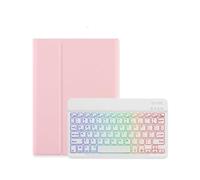 kuaijiexiaopu Funda de Teclado retroiluminada Desmontable, Funda Protectora de Cuero con Tapa Compatible con Lenovo M10 Plus 3.ª generación de 10,6 Pulgadas TB-125FU(Rosado)