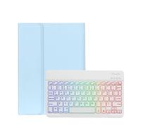 kuaijiexiaopu Funda de Teclado retroiluminada Desmontable, Funda Protectora de Cuero con Tapa Compatible con Lenovo M10 Plus 3.ª generación de 10,6 Pulgadas TB-125FU(Misty Blue)