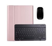 kuaijiexiaopu Funda Delgada con Teclado retroiluminado, Cubierta de Cuero for Tableta Compatible con Lenovo Tab M10 HD 2.ª generación de 10,1 Pulgadas TB-X306X TB-X306F(Rose B Mouse)
