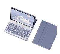 kuaijiexiaopu Funda Protectora de Cuero con Tapa y Teclado Desmontable, Compatible con Huawei MatePad de 11 Pulgadas (2023)(Purple+Keyboard)