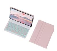 kuaijiexiaopu Funda Protectora de Cuero con Tapa y Teclado Desmontable Normal/retroiluminado Compatible con Huawei MatePad de 11,5 Pulgadas (2023)(Pink+Backlit Keyboard)