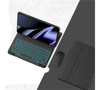 kuaijiexiaopu Funda Protectora de Cuero con Tapa y Teclado Desmontable Normal/retroiluminado Compatible con Huawei MatePad de 11,5 Pulgadas (2023)(Black+Backlit Keyboard Mouse)