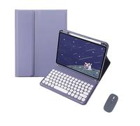kuaijiexiaopu Funda Protectora de Cuero con Tapa y Teclado táctil Desmontable Compatible con Huawei MatePad Air de 11,5 Pulgadas (2023)(Purple+Keyboard+Mouse)
