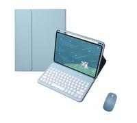 kuaijiexiaopu Funda Protectora de Cuero con Tapa y Teclado táctil Desmontable Compatible con Huawei MatePad SE11/2024(Sky Blue+Keyboard+Mouse)