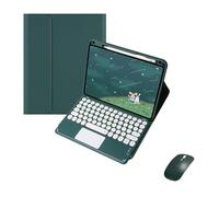kuaijiexiaopu Funda Protectora de Cuero con Tapa y Teclado táctil Desmontable Compatible con Huawei MatePad 11.5S 2024(Dark Green+Touch Keyboard+Mouse)