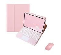 kuaijiexiaopu Funda Protectora de Cuero con Tapa y Teclado táctil Desmontable Compatible con Huawei MatePad 11.5S 2024(Pink+Touch Keyboard+Mouse)