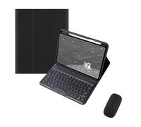 kuaijiexiaopu Funda Protectora de Cuero con Tapa y Teclado táctil Desmontable Compatible con Huawei MatePad SE11/2024(Black+Keyboard+Mouse)