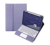 kuaijiexiaopu Funda Protectora de Cuero con Tapa y Teclado táctil Desmontable Compatible con Huawei MatePad 11.5S 2024(Purple+Touch Keyboard)