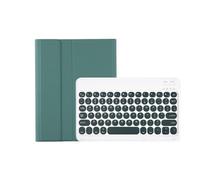 kuaijiexiaopu Funda Protectora de Piel con Teclado Desmontable y Teclas Redondas Compatible con Samsung Galaxy Tab S9 de 11 Pulgadas X710/716B/718U(Dark Green+Keyborad)
