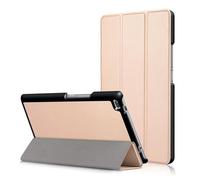kuaijiexiaopu Funda Protectora Plegable Triple for Tableta, Funda de Cuero con Soporte Compatible con Lenovo Tab P10 TB-X705F/N de 10 Pulgadas(Oro)