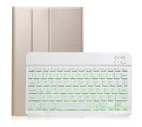 kuaijiexiaopu Funda ultradelgada de Piel sintética con Teclado Desmontable y retroiluminado Compatible con Lenovo Tab Pro P11 de 11 Pulgadas TB-J606F(Oro)
