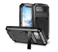 kuaijiexiaopu Fundas Luxury Aluminum Metal Shockproof Cover, Full Protection Phone Case Compatible with iPhone 16E 6.1 Inch(Negro)