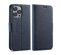 kuaijiexiaopu Fundas Magnetic Flip Cover with Card Holder, Leather Stand Case Compatible with iPhone 16 Pro MAX 6.9 Inch(Azul)