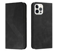 kuaijiexiaopu Fundas Magnetic Wallet Case with Card Slots, Shockproof Flip Leather Texture Cover Compatible with iPhone 16 E 6.1 Inch(Negro)