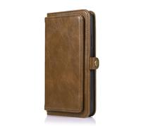 kuaijiexiaopu Fundas Multifunctional Wallet Cover with Card Holder, Multi-Card Retro Flip Leather Case Suitable for iPhone 16 Pro MAX 6.9 Inch(Marrón)