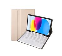 kuaijiexiaopu Round Keycap Keyboard Tablet Protective Cover Suitable for Samsung Galaxy Tab A11+(2025)/A9+/A9plus 11 Inch(Golden+Touch Keyboard)