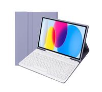 kuaijiexiaopu Round Keycap Keyboard Tablet Protective Cover Suitable for Samsung Galaxy Tab A11+(2025)/A9+/A9plus 11 Inch(Dark Purple+Keyboard)