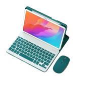 kuaijiexiaopu Silicone+Leather Protective Case with Pen Slot, Detachable Keyboard Suitable for Huawei matePad pro11-2022 11 Inch(Dark Green+Keyboard+Mouse)
