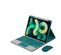 kuaijiexiaopu Silicone+Leather Protective Case with Pen Slot, Detachable Keyboard Suitable for Huawei matePad 11.5S/11.5/Air 11.5 Inch(Dark Green+Touch Backlit KB+Mouse)