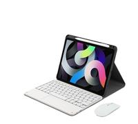 kuaijiexiaopu Silicone+Leather Protective Case with Pen Slot, Detachable Keyboard Suitable for Huawei matePad 11.5S/11.5/Air 11.5 Inch(Black+White Touch KB+Mouse)