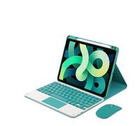 kuaijiexiaopu Silicone+Leather Protective Case with Pen Slot, Detachable Keyboard Suitable for Huawei matePad SE 10.4 Inch(Dark Green+Touch Keyboard+Mouse)