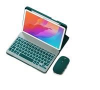 kuaijiexiaopu Silicone+Leather Protective Case with Pen Slot, Detachable Keyboard Suitable for Huawei matePad 11.5S/11.5/Air 11.5 Inch(Dark Green+Backlit KB+Mouse)
