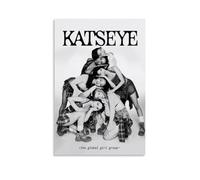 KUAILI Katseye Póster de música de grupo de chicas vintage para decoración de habitación, lienzo para decoración de pared del dormitorio 50x75cm(20x30pulgadas)