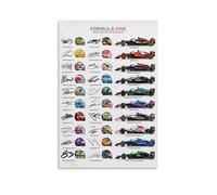 KUAILI Póster artístico de pared F1 2025, lienzo estético, póster vintage de música y películas, pintura decorativa para sala de estar, dormitorio, 60 x 90 cm, estilo sin marco