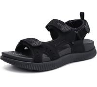 KuaiLu Sandalias de Senderismo Hombre Cómodo Ortopedicas Recuperación Trekking Sandals con Soporte del Arco Aire Libre Verano Casual Playa Grueso Cojín Deportivo Zapatos, EU 46 Negro