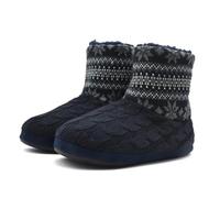 KuaiLu Zapatillas Casa Bota Hombre Invierno Algodon Cerradas Babuchas Caballero Caliente Peluche Lana Piel Pantuflas Botines Comoda Memory Foam Slippers Antideslizante Interior Suela Gris Negro 44