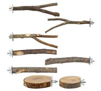 KUAIYIJU 8lots - Perchas de ejercicio de juguete para pájaros, cuerda para periquitos pequeños, jaula para pájaros para ejercicio y diversión