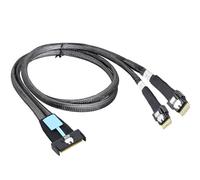KUAIYIJU Cable de datos de servidor SFF8654 de 8i 74 pines a doble SFF8654 4i 38 pines para mejorar la conexión