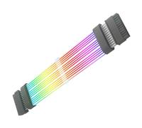 KUAIYIJU Cable de extensión ARGB direccionable de 24 pines para carcasa de PC, panel de silicona suave, cable de alimentación ARGB de 260 mm de longitud
